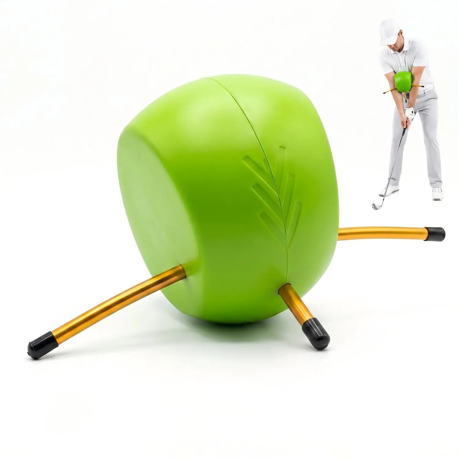 Golf Swing Training Aid Ball with Arm Connection Trainer - Enhances Grip, Posture, Swing Control - Portable Practice Gear for Beginners & Enthusiasts