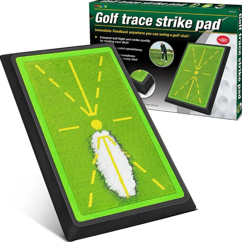 Compact Golf Training Mat with Instant Swing Feedback, 12"X17" Durable Synthetic Turf Training Aid for Adults, Indoor & Outdoor Practice Gear with Feedback Tool