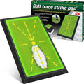 Compact Golf Training Mat with Instant Swing Feedback, 12"X17" Durable Synthetic Turf Training Aid for Adults, Indoor & Outdoor Practice Gear with Feedback Tool