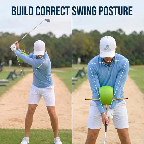 Golf Swing Training Aid Ball with Arm Connection Trainer - Enhances Grip, Posture, Swing Control - Portable Practice Gear for Beginners & Enthusiasts