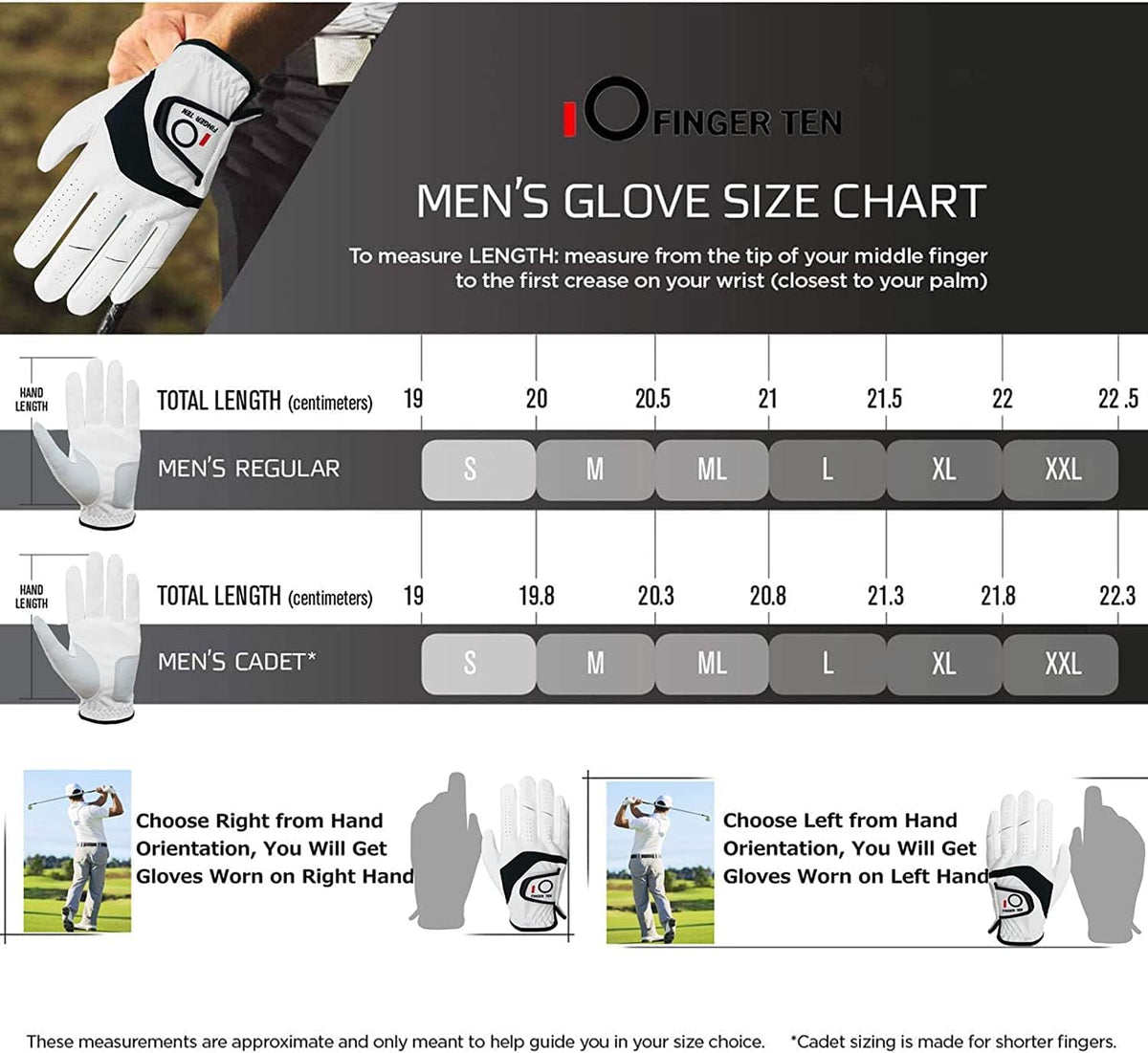 Golf Gloves, Five Pack with All-Weather Grip