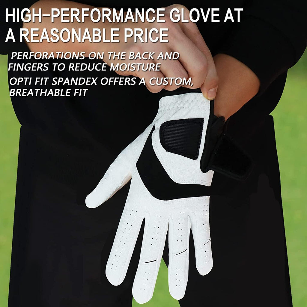 Golf Gloves, Five Pack with All-Weather Grip
