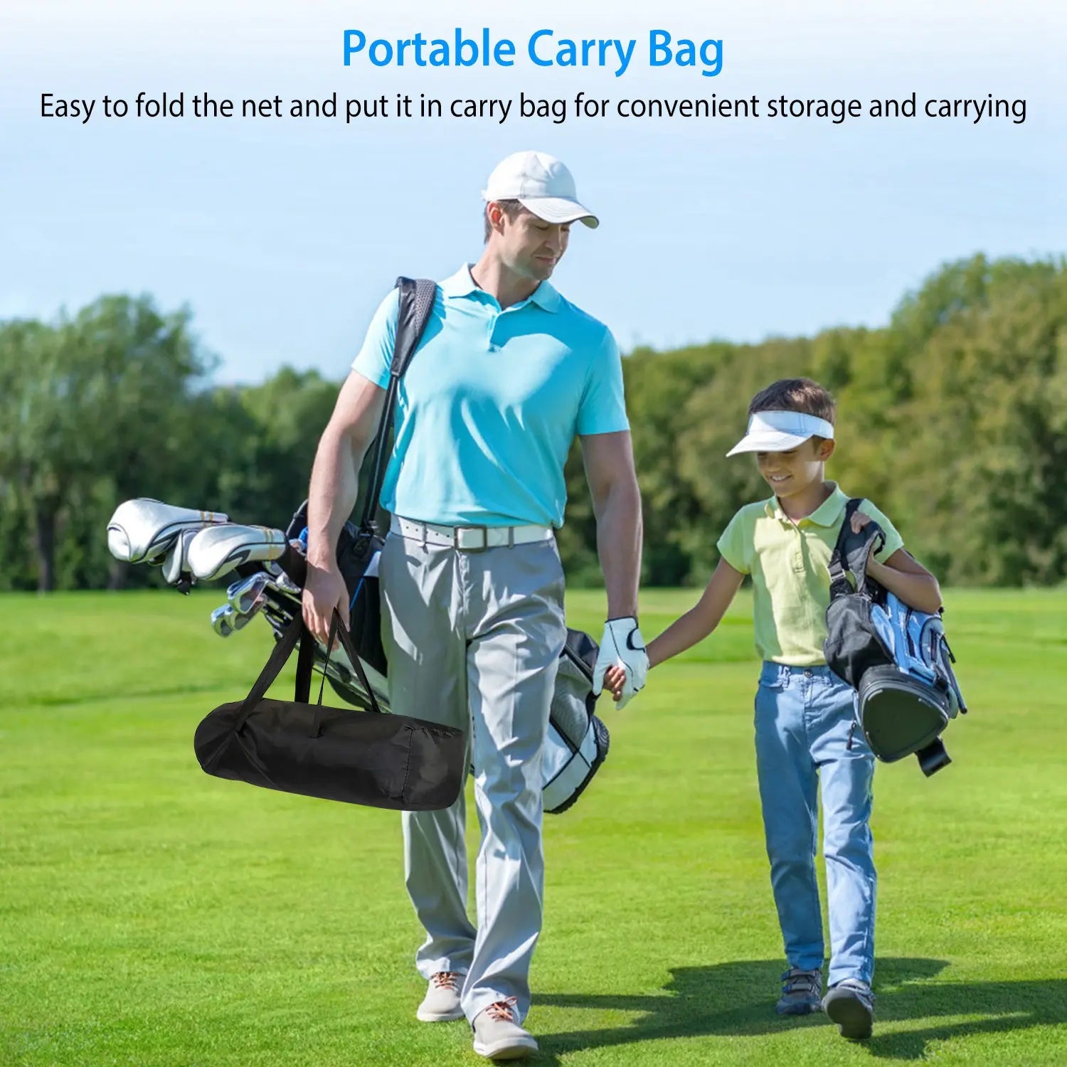 Golf Training Aids Net with Target Cloth Carry Bag Indoor Outdoor Driving Hitting Practice Nets for Beginner Advanced Golfers Campingessentials