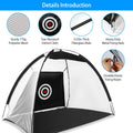 Golf Training Aids Net with Target Cloth Carry Bag Indoor Outdoor Driving Hitting Practice Nets for Beginner Advanced Golfers Campingessentials