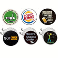 Funny Magnetic Ball Markers, 6-Piece Enamel Set with Hat Clip