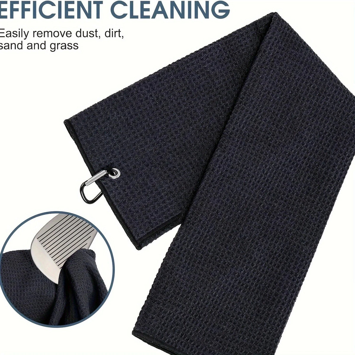 Golf Towel, Bi-Fold with Carabiner Clip
